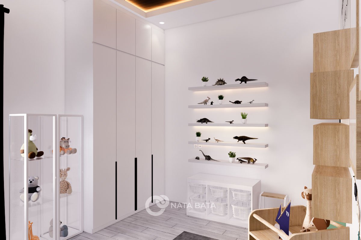 desain interior kamar anak pecinta dino